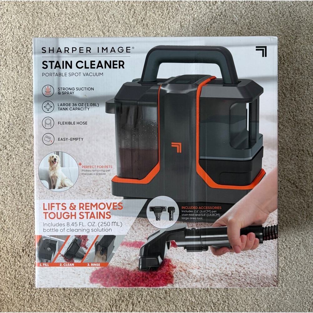 Sharper Image Portable Spot Vacuum Stain Cleaner for Pets Carpet and Upholstery